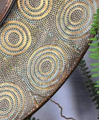 Golden Metal Filigree Circles Wall Mirror - The Farthing