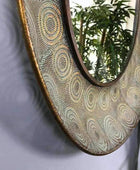 Golden Metal Filigree Circles Wall Mirror - The Farthing