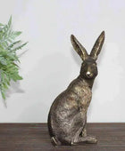 Golden Sitting Hare Ornament | The Farthing