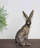 Golden Sitting Hare Ornament - The Farthing