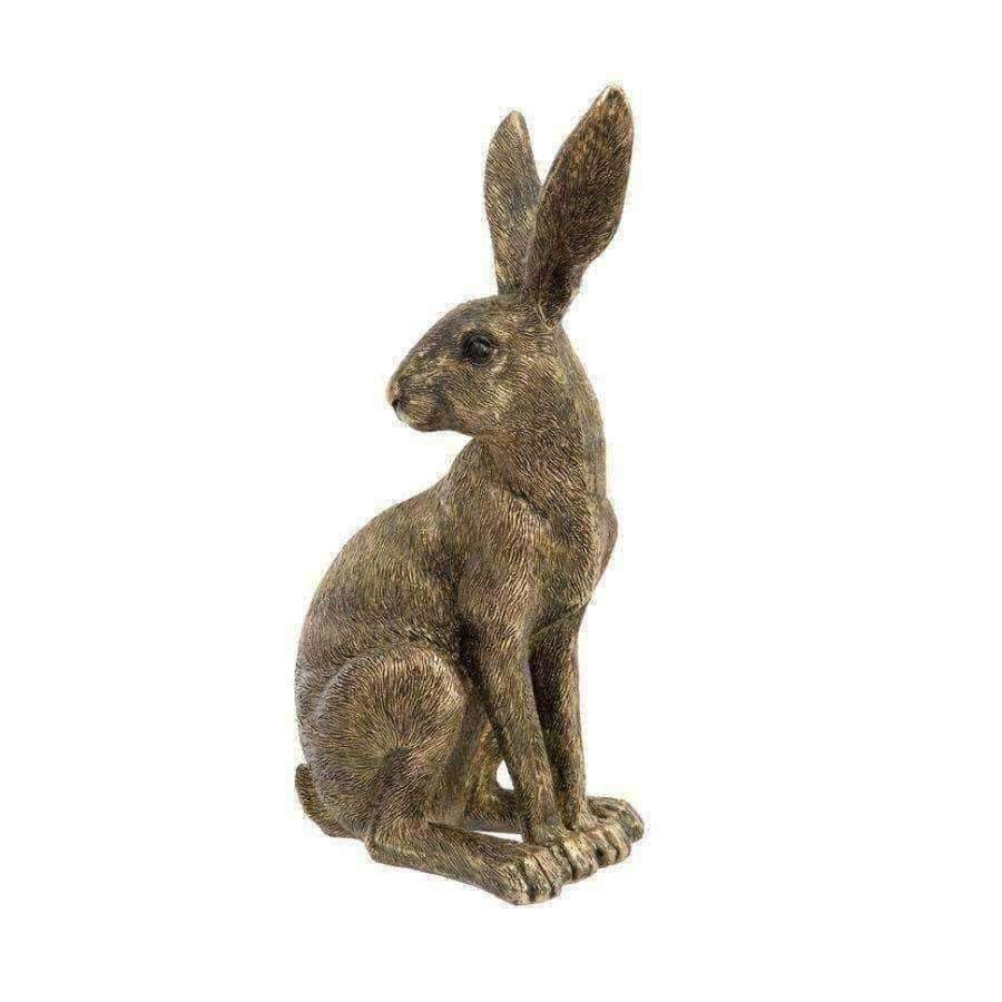 Golden Sitting Hare Ornament - The Farthing