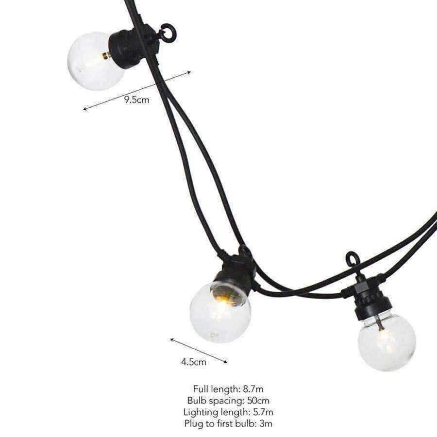 Golf Ball Festoon Lights - 20 Bulbs - The Farthing