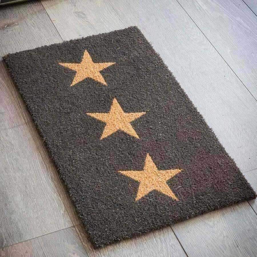 Grey Doormat with 3 Stars - The Farthing