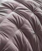 Grey Opulent Pinched Velvet and Linen Bedspread - The Farthing