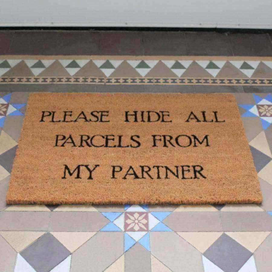 Hide My Parcels Coir Doormat - The Farthing