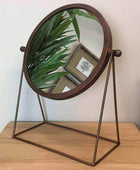 Industrial Antiqued Copper Table Mirror - The Farthing