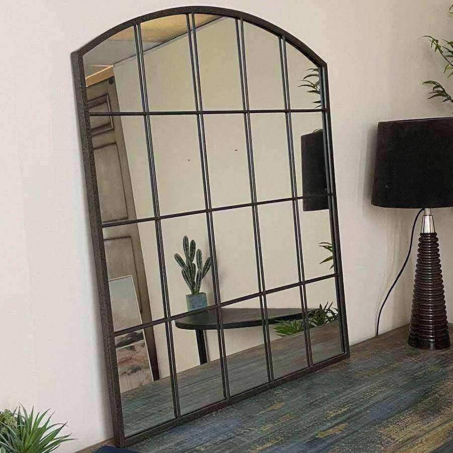 Industrial Arched Top Window Wall Mirror - The Farthing