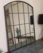 Industrial Arched Top Window Wall Mirror - The Farthing