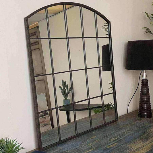 Industrial Arched Top Window Wall Mirror - The Farthing