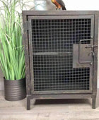 Industrial Black Metal Side Cabinet - The Farthing