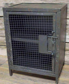 Industrial Black Metal Side Cabinet - The Farthing