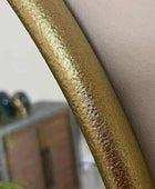 Industrial Inspired Gold Round Loop Topped Wall Mirror - The Farthing