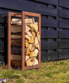 Industrial Inspired Oxidised Metal Log Store - The Farthing