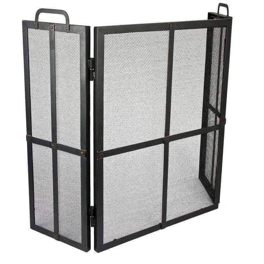 Industrial Iron Fire Screen Surround - The Farthing