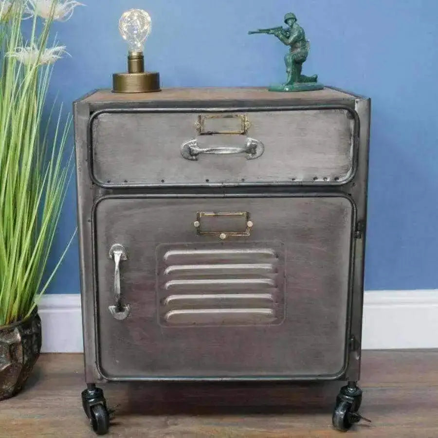 Industrial Locker Style Bedside Cabinet - The Farthing