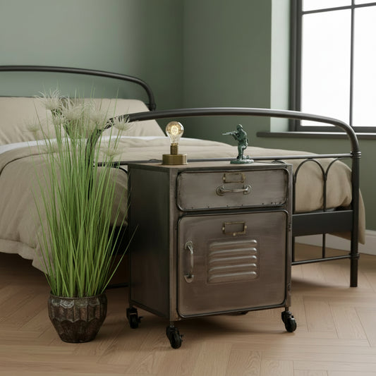 Industrial Locker Style Bedside Cabinet - The Farthing