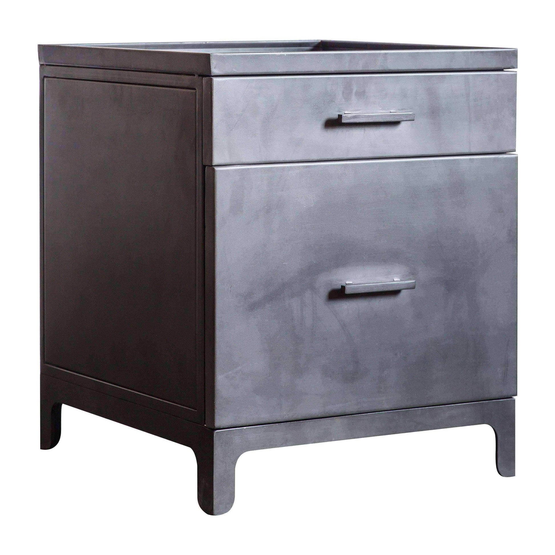 Industrial Metal Pilsdon 2 Drawer Side Cabinet - The Farthing