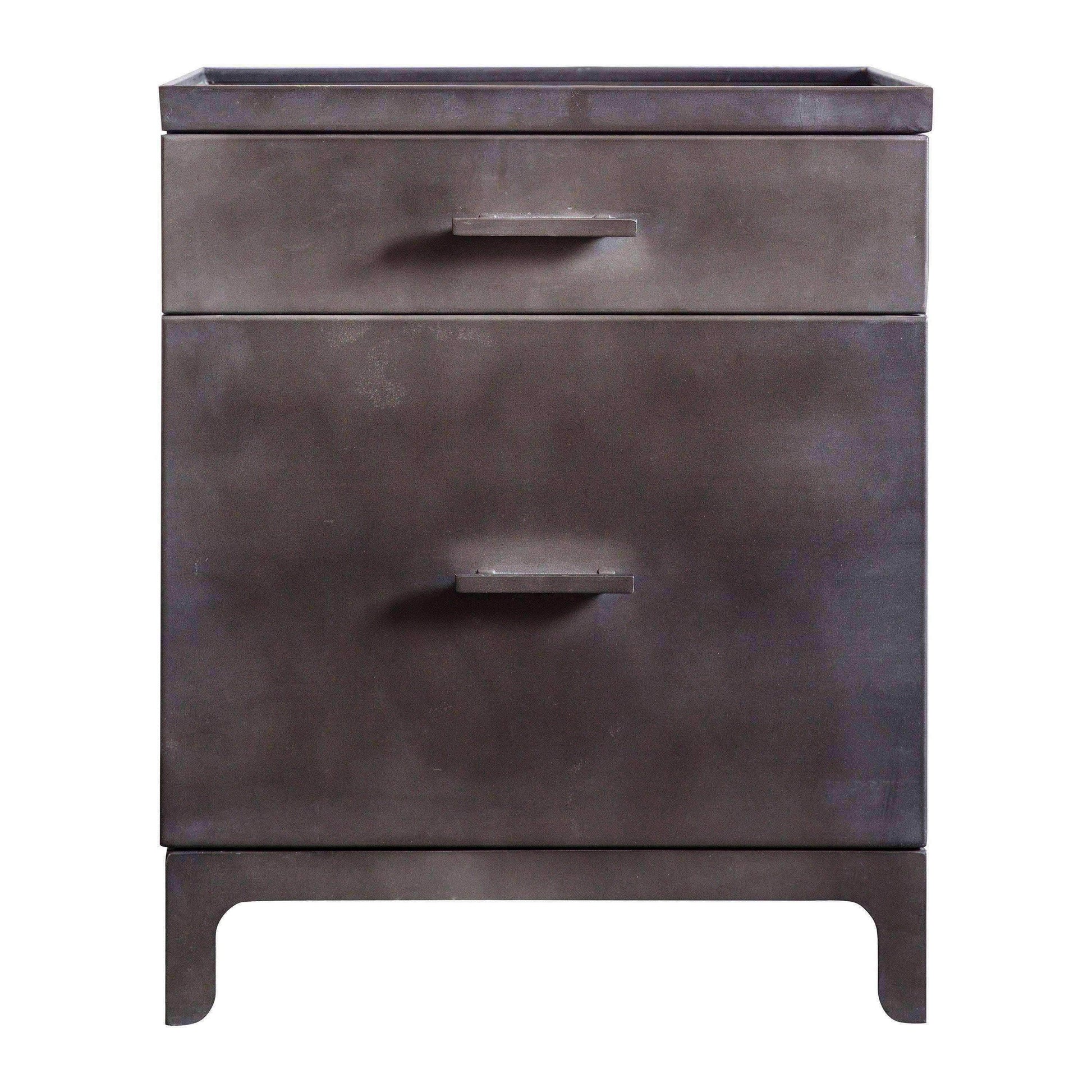 Industrial Metal Pilsdon 2 Drawer Side Cabinet - The Farthing