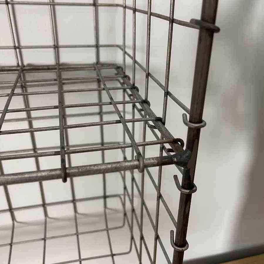 Industrial Metal Wirework Wall 4 Shelf - The Farthing