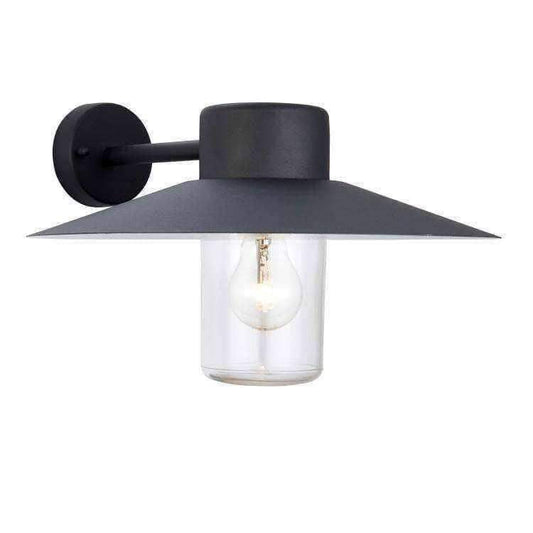 Industrial Style Black Metal Outdoor Wall Light - The Farthing