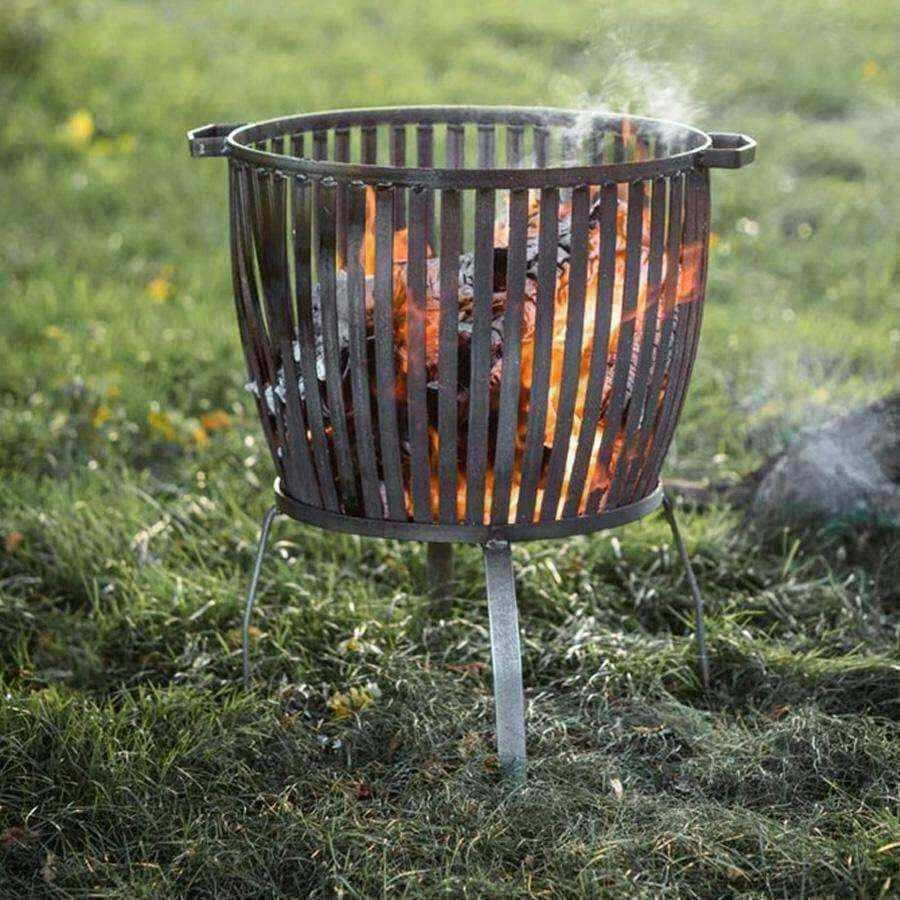 Industrial Style Fire Basket - The Farthing