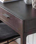 Industrial Styled Metal Pilsdon 2 Drawer Desk - The Farthing