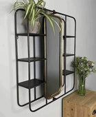 Industrial Wall Storage with Tilting Mirror - The Farthing