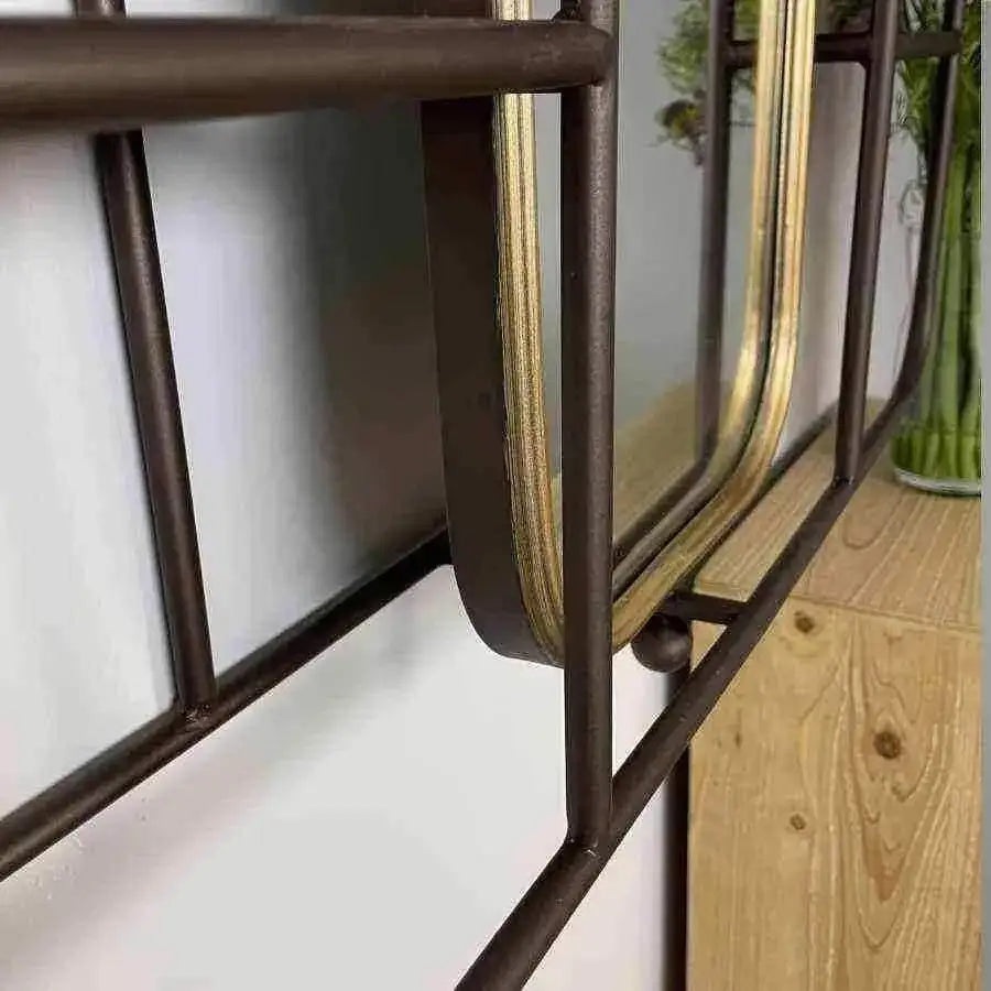 Industrial Wall Storage with Tilting Mirror - The Farthing