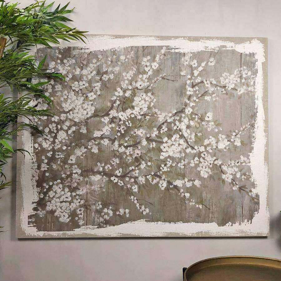 Large Distressed Blossom Canvas - The Farthing