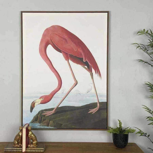 Large Flamingo Wall Canvas - The Farthing