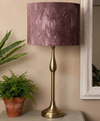 Large Marbled Pink Velvet Cylinder Lamp Shade - Diameter 40cm - The Farthing