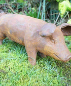 Large Rustic Rusty Pig Ornament - The Farthing