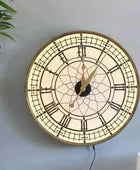 Light Up Led Gold Wall Clock - The Farthing