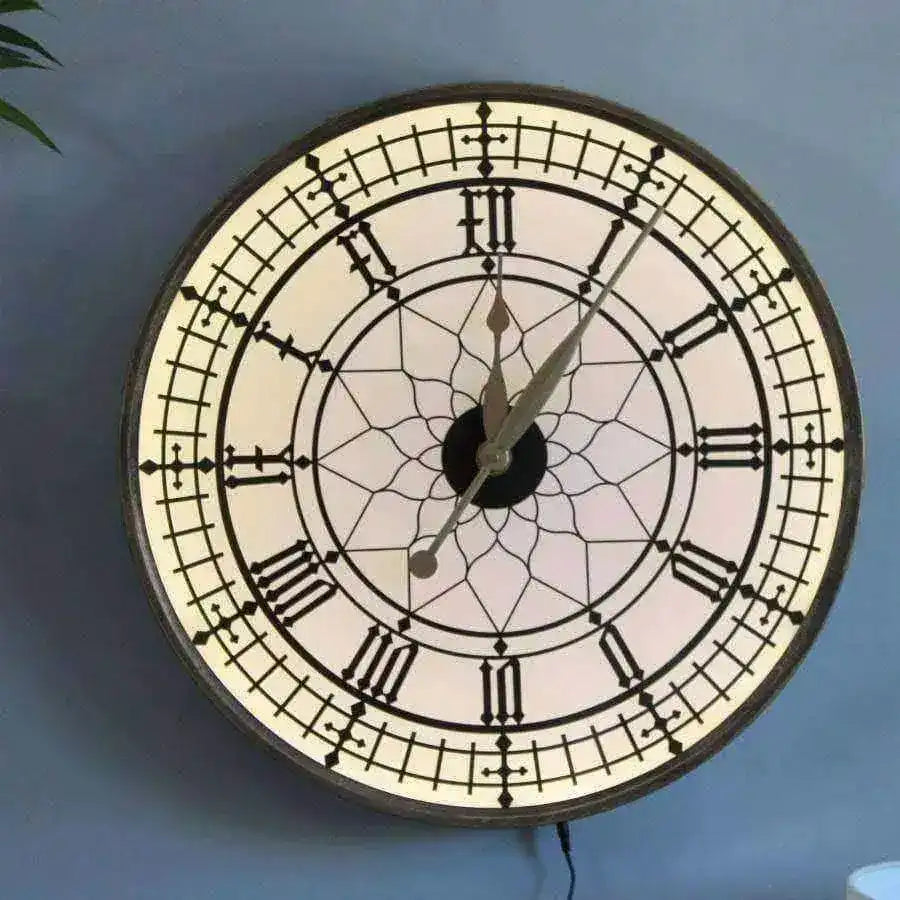 Light Up Led Gold Wall Clock - The Farthing