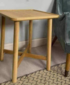 Lipped Top Oak Side Table - The Farthing