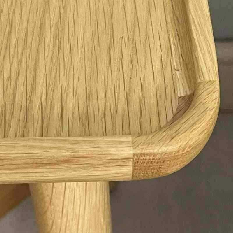 Lipped Top Oak Side Table - The Farthing