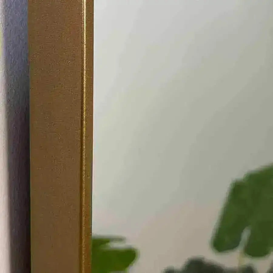 Long Slim Arched Top Gold Wall Mirror - The Farthing