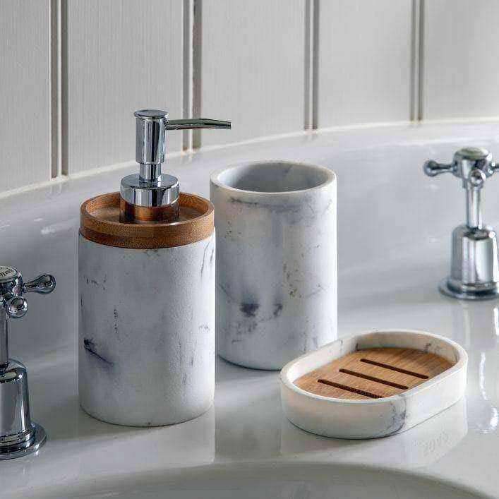 Marble Effect Bathroom Set of three pieces - The Farthing