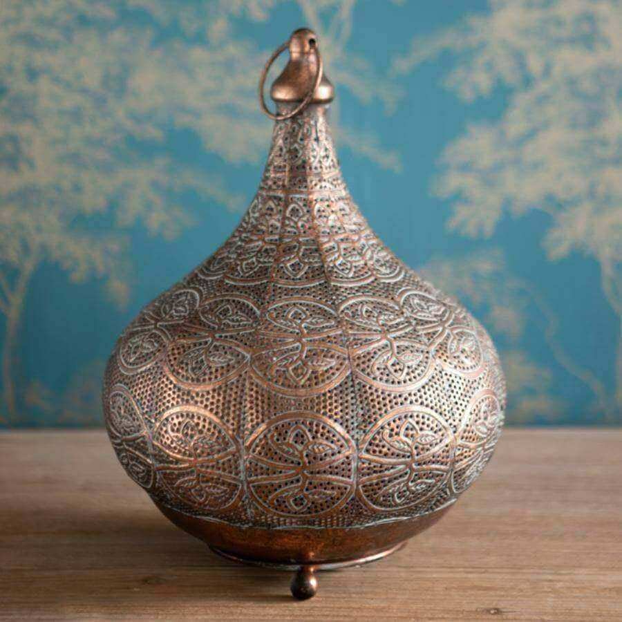 Marrakesh Filigree Metal Table Lamp - The Farthing