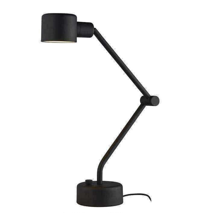 Matt Black Adjustable Silhouette Table Lamp - The Farthing