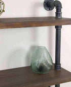 Metal and Wood Thorncombe Pipe Wall Shelf - The Farthing