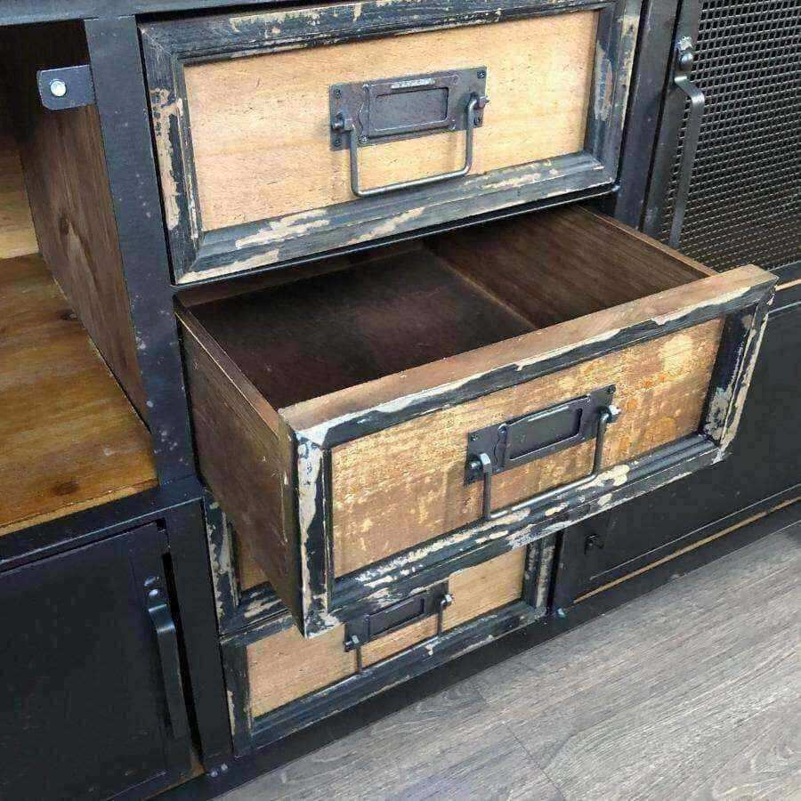 Metal & Wood Upton Storage Cabinet - The Farthing