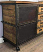 Metal & Wood Upton Storage Cabinet - The Farthing