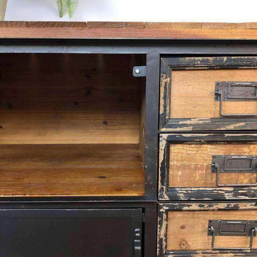 Metal & Wood Upton Storage Cabinet - The Farthing