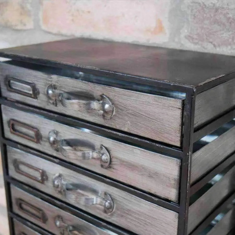 Metal Factory Wall Drawer Unit - The Farthing