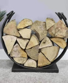 Metal Horseshoe Log Holder - The Farthing
