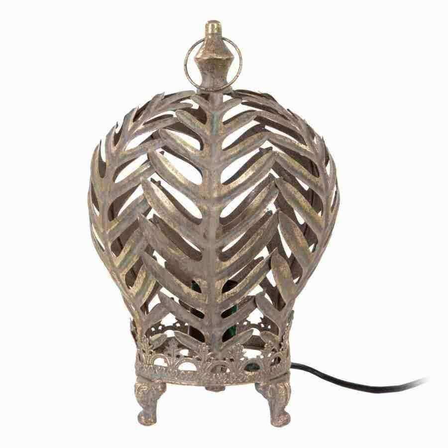 Metal Palm Leaves Table Lamp - The Farthing