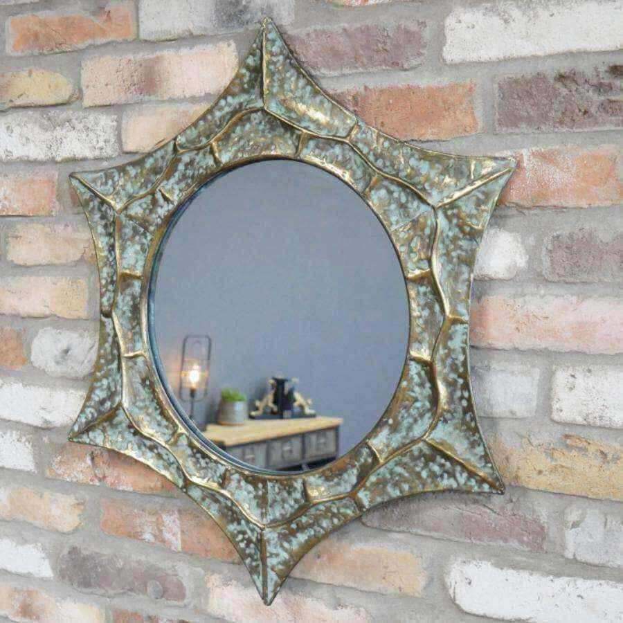 Metal Six Pointed Star Mirror - The Farthing