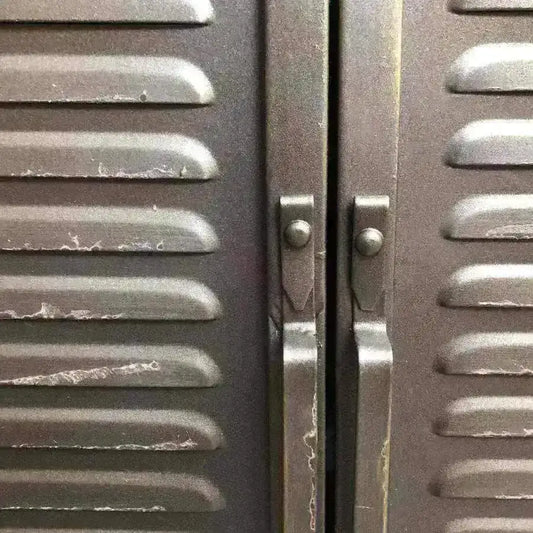 Metal Slatted Side Cabinet - The Farthing