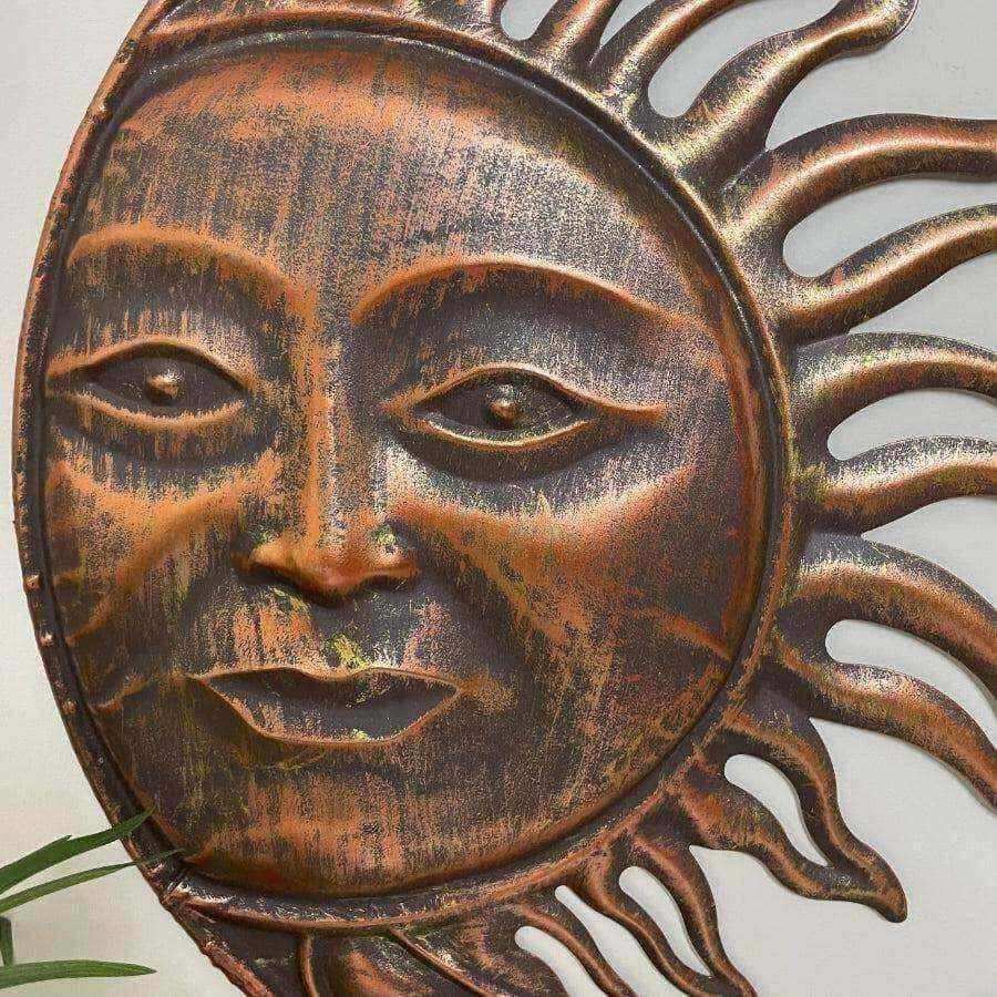 Metal Sun Face Wall Plaque - The Farthing